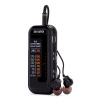 Radio de bolsillo AIWA R-22BK con auriculares negro