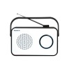 Radio portatil - Aiwa R-190BW  AM/FM, altavoz 10 cm, salida auricular, Blanco