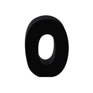 AP Letra Decorativa MDF - núm. 0  15x18  Negra