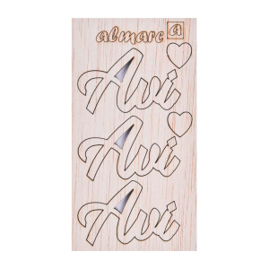 AP Letras Adhesivas de Madera Kit para personalizar Mod. Avi