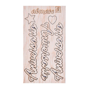 AP Letras Adhesivas de Madera Kit para personalizar Mod. Aniversario