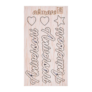 AP Letras Adhesivas de Madera Kit para personalizar Mod. Aniversari