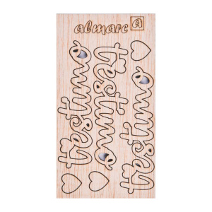 AP Letras Adhesivas de Madera Kit para personalizar Mod. T'Estimo