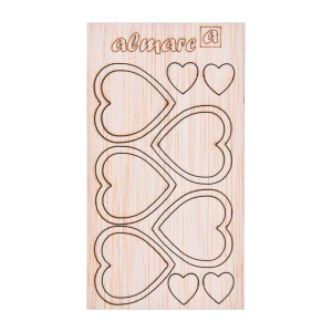 AP Letras Adhesivas de Madera Kit para personalizar Mod. Corazones