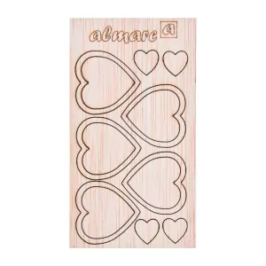 AP Letras Adhesivas de Madera Kit para personalizar Mod. Corazones