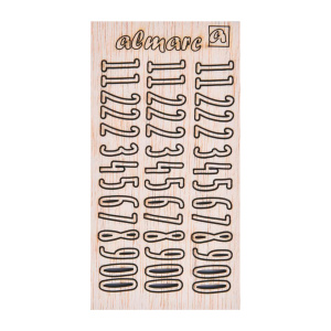 AP Letras Adhesivas de Madera Kit para personalizar Mod. Números