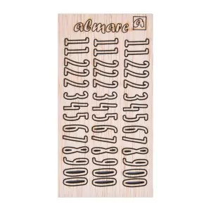 AP Letras Adhesivas de Madera Kit para personalizar Mod. Números