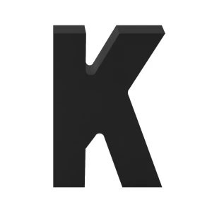AP Letra Decorativa MDF - Letra K 7x10 Negra