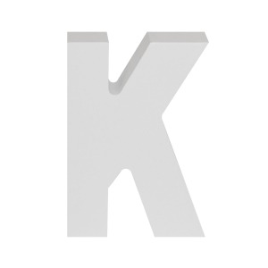 AP Letra Decorativa MDF - Letra K  15x18  Blanca