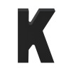 AP Letra Decorativa MDF - Letra K  15x18  Negra