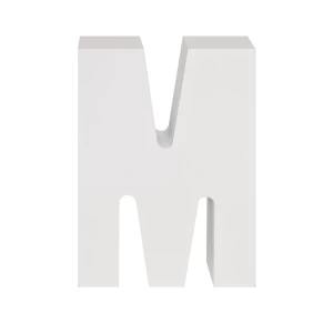 AP Letra Decorativa MDF - Letra M 7x10 Blanca