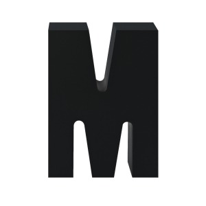 AP Letra Decorativa MDF - Letra M   7x10  Negra