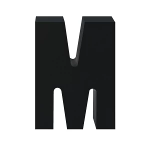 AP Letra Decorativa MDF - Letra M 7x10 Negra
