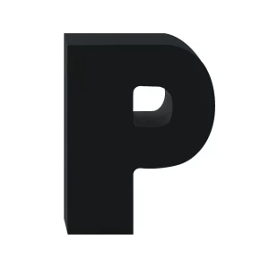 AP Letra Decorativa MDF - Letra P 15x18 Negra
