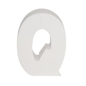 AP Letra Decorativa MDF - Letra Q 7x10 Blanca