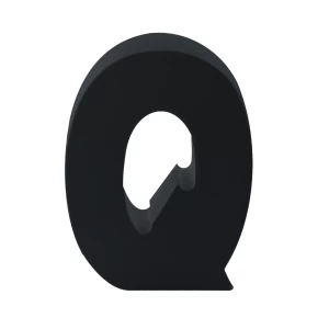 AP Letra Decorativa MDF - Letra Q 7x10 Negra