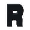 AP Letra Decorativa MDF - Letra R  15x18  Negra