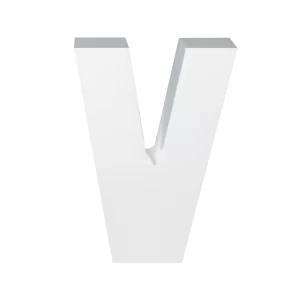 AP Letra Decorativa MDF - Letra V 7x10 Blanca