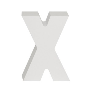 AP Letra Decorativa MDF - Letra X   7x10  Blanca
