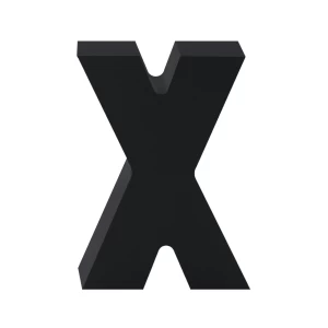 AP Letra Decorativa MDF - Letra X 7x10 Negra