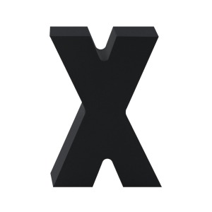 AP Letra Decorativa MDF - Letra X  15x18  Negra