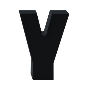 AP Letra Decorativa MDF - Letra Y  15x18  Negra