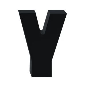 AP Letra Decorativa MDF - Letra Y 15x18 Negra