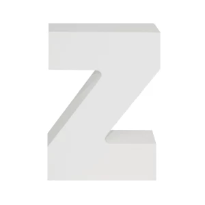 AP Letra Decorativa MDF - Letra Z 7x10 Blanca