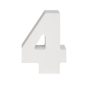 AP Letra Decorativa MDF - núm. 4 7x10 Blanca