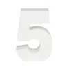 AP Letra Decorativa MDF - núm. 5   7x10  Blanca