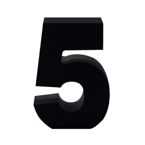 AP Letra Decorativa MDF - núm. 5 7x10 Negra