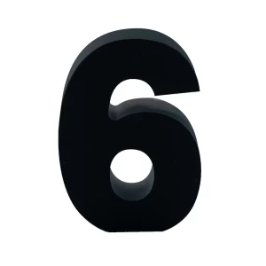 AP Letra Decorativa MDF - núm. 6 15x18 Negra