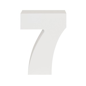 AP Letra Decorativa MDF - núm. 7  15x18  Blanca