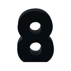 AP Letra Decorativa MDF - núm. 8   7x10  Negra