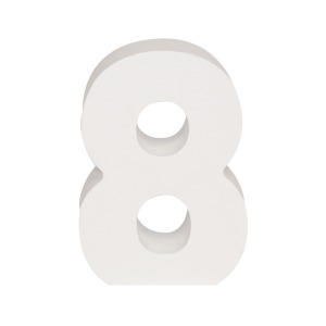 AP Letra Decorativa MDF - núm. 8  15x18  Blanca