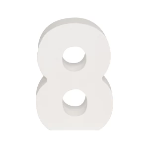 AP Letra Decorativa MDF - núm. 8 15x18 Blanca