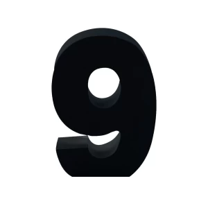 AP Letra Decorativa MDF - núm. 9 15x18 Negra