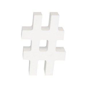 AP Letra Decorativa MDF - Simb. # 7x10  Blanca