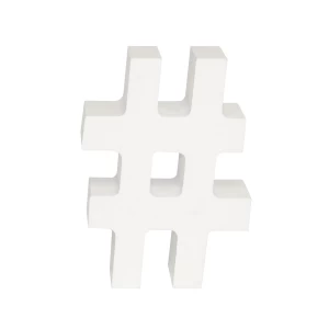 AP Letra Decorativa MDF - Simb. # 7x10 Blanca