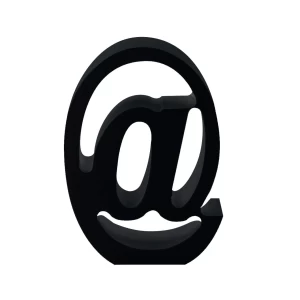 AP Letra Decorativa MDF - Simb. @ 7x10 Negra