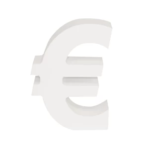 AP Letra Decorativa MDF - Simb. € 7x10 Blanca