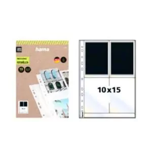 Hama Hojas recambio Slip-In para album anillas, A4 10X15, Blancas Pack 10 hojas