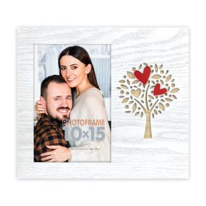 Zep Lucia Vertical Marco Fotos Madera  10x15 cm Blanco