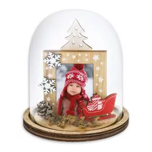 Zep Herman Marco Fotos Madera 5x7 cm (ø 11,5 h13) Natural Navidad