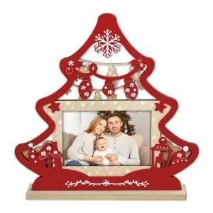 Zep Mila Marco Fotos Madera 10x15 cm (29x5 h30) Rojo Navidad