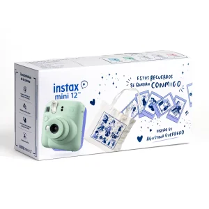 Fujifilm Instax Mini 12 Kit Navidad Mint Green cámara instantánea con accesorios