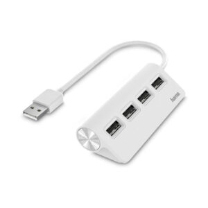 Hama HUB USB-A 4 puertos blanco 480 Mb/s