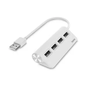 Hama HUB USB-A 4 puertos blanco 480 Mb/s