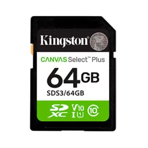 Kingston tarjeta SDXC 64GB Canvas Select Plus Clase 10