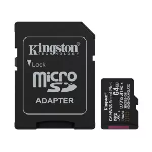 Kingston Tarjeta microSDXC 64 GB Canvas Select Plus 150 MB/s C10 UHS-I U1